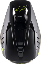 Casco de motocicleta ALPINESTARS SM5 - Compass - Negro mate/Amarillo fluorescente - Grande 8303321-1559-LG
