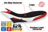 Funda de asiento Tappezzeria Italia TPZ para Ducati Hypermotard 950 2019-2025 en blanco y rojo
