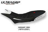 Funda de asiento Tappezzeria Italia TPZ Ultragrip para Ducati Hypermotard 950 2019-2025 en blanco