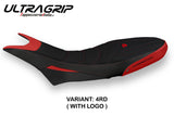 Funda de asiento Tappezzeria Italia TPZ Ultragrip para Ducati Hypermotard 950 2019-2025 en rojo