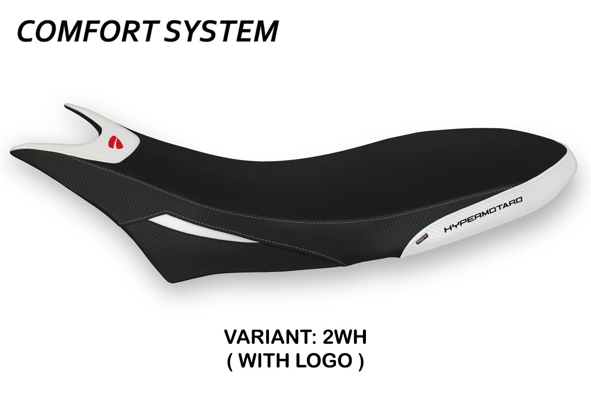 Ducati Hypermotard 950 2019-2025 Seat Cover Tappezzeria Italia TPZ Comfort in White