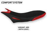 Funda de asiento Tappezzeria Italia TPZ Comfort para Ducati Hypermotard 950 2019-2025 en rojo