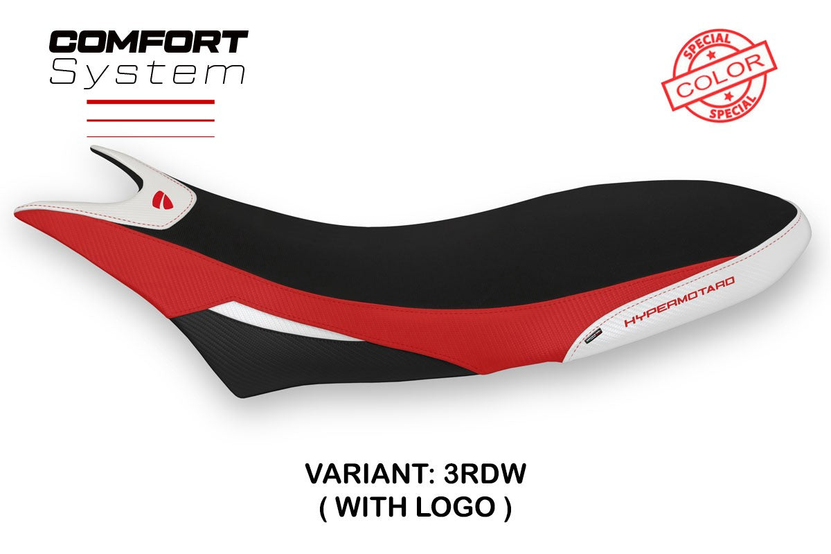 Ducati Hypermotard 950 2019-2025 Seat Cover TPZ Italia Comfort Red White