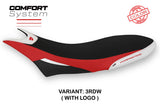 Ducati Hypermotard 950 2019-2025 Seat Cover TPZ Italia Comfort Red White