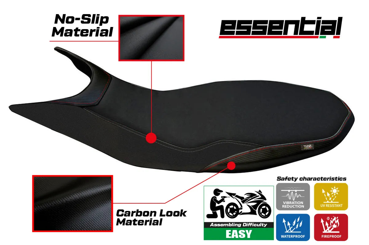 Ducati Hypermotard 821 939 2013-2018 Seat Cover TPZ Italia Essential Black