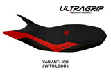 Ducati Hypermotard 821 939 2013-2018 Seat Cover Tappezzeria Italia TPZ Ultragrip in Red and Black