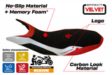 Funda de asiento Tappezzeria Italia TPZ Comfort para Ducati Hypermotard 821 939 2013-2018 en rojo y blanco