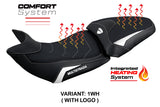 Funda de asiento calefactable Tappezzeria Italia TPZ Comfort para Ducati Multistrada 1200 1260 2015-2020 en color blanco