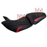 Funda de asiento calefactable Tappezzeria Italia TPZ Comfort para Ducati Multistrada 1200 1260 2015-2020 en rojo