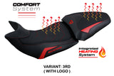 Funda de asiento calefactable Tappezzeria Italia TPZ Comfort para Ducati Multistrada 1200 1260 2015-2020 en rojo
