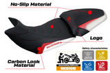 Ducati Multistrada 1200 1260 2015-2020 Seat Cover Tappezzeria Italia TPZ Ultragrip in White and Red
