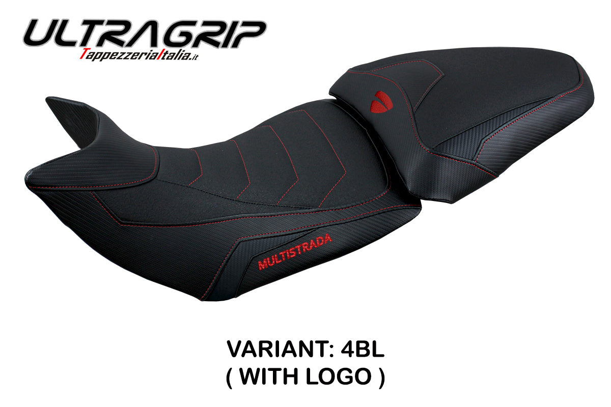Ducati Multistrada 1200 1260 2015-2020 Funda Asiento Tappezzeria Italia TPZ Ultragrip en Negro