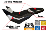 Funda de asiento Tappezzeria Italia TPZ para Ducati Multistrada 950 2017-2021 en blanco y negro