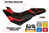 Funda de asiento Tappezzeria Italia TPZ para Ducati Multistrada 950 2017-2021 en rojo y negro