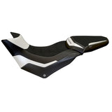 Funda de asiento Tappezzeria Italia TPZ Comfort para Ducati Multistrada 950 2017-2021 en blanco y negro