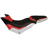 Funda de asiento para Ducati Multistrada 950 2017-2021 Tappezzeria Italia TPZ en rojo y blanco