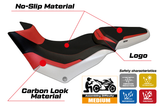 Funda de asiento para Ducati Multistrada 950 2017-2021 Tappezzeria Italia TPZ en rojo y blanco