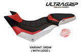 Funda de asiento Tappezzeria Italia TPZ Ultragrip para Ducati Multistrada 950 2017-2021 en rojo y blanco