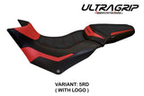 Funda de asiento Tappezzeria Italia TPZ Ultragrip para Ducati Multistrada 950 2017-2020 2021 en rojo y negro