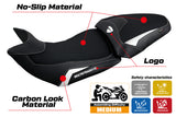 Funda de asiento Tappezzeria Italia TPZ para Ducati Multistrada V2 2021-2024 en blanco y negro