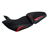 Funda de asiento Tappezzeria Italia TPZ para Ducati Multistrada V2 2021-2024 en rojo y negro