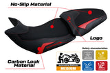Funda de asiento Tappezzeria Italia TPZ para Ducati Multistrada V2 2021-2024 en rojo y negro
