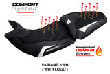 Funda de asiento calefactable Comfort Tappezzeria Italia TPZ para Ducati Multistrada V2 2021-2024 en blanco