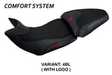 Funda de asiento Tappezzeria Italia TPZ Comfort para Ducati Multistrada V2 2021-2024 en negro
