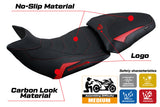 Funda de asiento Tappezzeria Italia TPZ Ultragrip para Ducati Multistrada V2 2021-2024 en rojo y negro