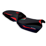 Funda de asiento para Ducati Multistrada V4 2021-2025 Tappezzeria Italia TPZ en rojo y negro