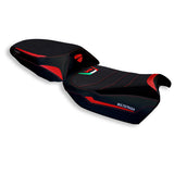 Funda de asiento para Ducati Multistrada V4 V4S 2021-2025 Tappezzeria Italia TPZ Comfort en rojo y negro