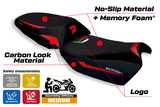 Funda de asiento para Ducati Multistrada V4 V4S 2021-2025 Tappezzeria Italia TPZ Comfort en rojo y negro