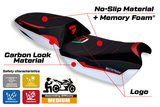 Funda de asiento Tappezzeria Italia TPZ Comfort para Ducati Multistrada V4 V4S 2021-2025 en blanco y rojo