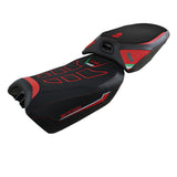 Funda de asiento calefactable Tappezzeria Italia TPZ Comfort para Ducati Multistrada V4 Pikes Peak 2022-2025 en rojo