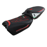 Funda de asiento para Ducati Multistrada V4 Pikes Peak 2022-2025 Tappezzeria Italia TPZ Ultragrip en blanco