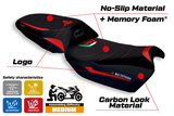 Funda de asiento calefactable Tappezzeria Italia TPZ Comfort para Ducati Multistrada V4 2021-2025 en rojo