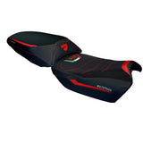 Funda de asiento Tappezzeria Italia TPZ Comfort para Ducati Multistrada V4 Rally 2023-2025 en rojo y negro