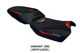 Funda de asiento para Ducati Multistrada V4 Rally 2023-2025 Tappezzeria Italia TPZ en rojo y negro