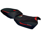 Funda de asiento Tappezzeria Italia TPZ Comfort para Ducati Multistrada V4 Rally Heat 2023-2025 en rojo y negro