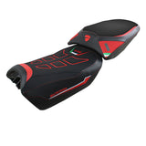 Funda de asiento Tappezzeria Italia TPZ Comfort para Ducati Multistrada V4 Pikes Peak 2022-2025 en rojo