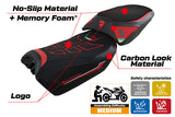 Funda de asiento Tappezzeria Italia TPZ Comfort para Ducati Multistrada V4 Pikes Peak 2022-2025 en rojo
