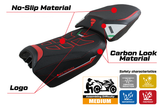 Funda de asiento para Ducati Multistrada V4 Pikes Peak 2022-2025 Tappezzeria Italia TPZ Ultragrip en blanco