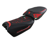 Funda de asiento para Ducati Multistrada V4 Pikes Peak 2022-2025 Tappezzeria Italia TPZ Ultragrip en rojo