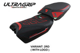 Funda de asiento para Ducati Multistrada V4 Pikes Peak 2022-2025 Tappezzeria Italia TPZ Ultragrip en rojo