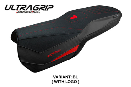 Ducati Multistrada V4 2021-2024 Rally Seat Cover Tappezzeria Ultragrip Black