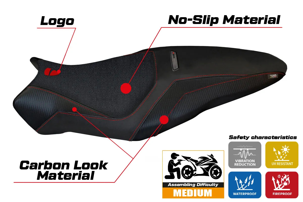 Ducati Monster 1200R 2016-2019 Seat Cover TPZ Italia UltraGrip Black