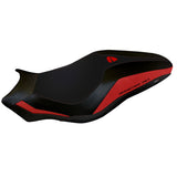 Funda de asiento Tappezzeria Italia TPZ para Ducati Monster 797 2017-2020 en rojo y negro