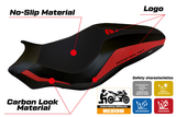 Funda de asiento Tappezzeria Italia TPZ para Ducati Monster 797 2017-2020 en rojo y negro