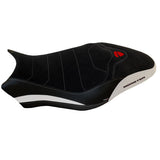 Funda de asiento Tappezzeria Italia TPZ Comfort para Ducati Monster 797 2017-2020 en blanco y negro