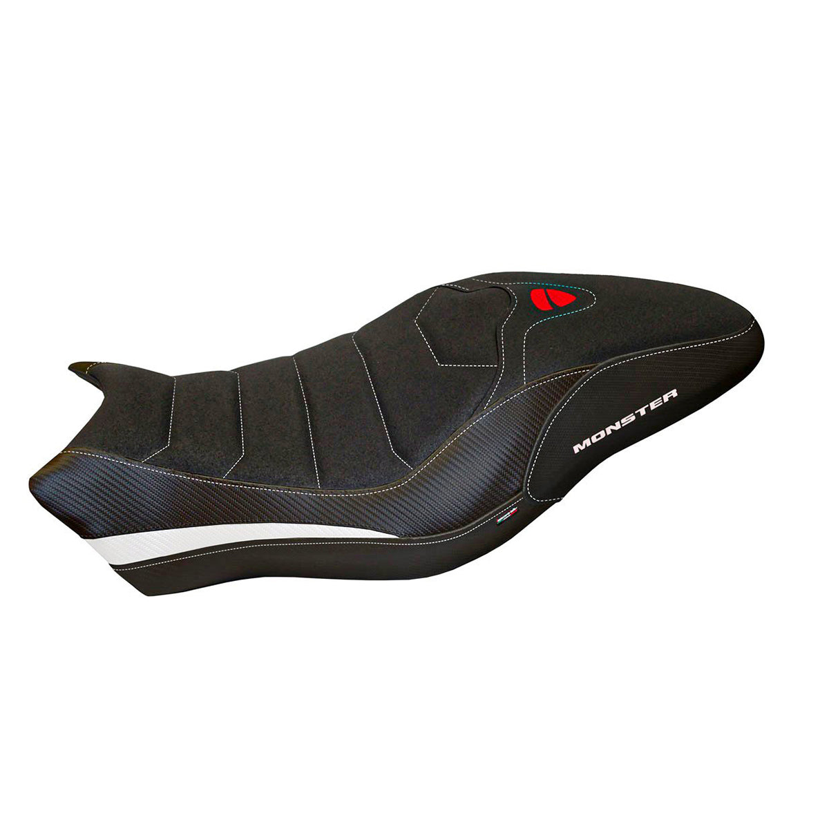 Ducati Monster 797 2017-2020 Seat Cover TPZ Italia UltraGrip White Black